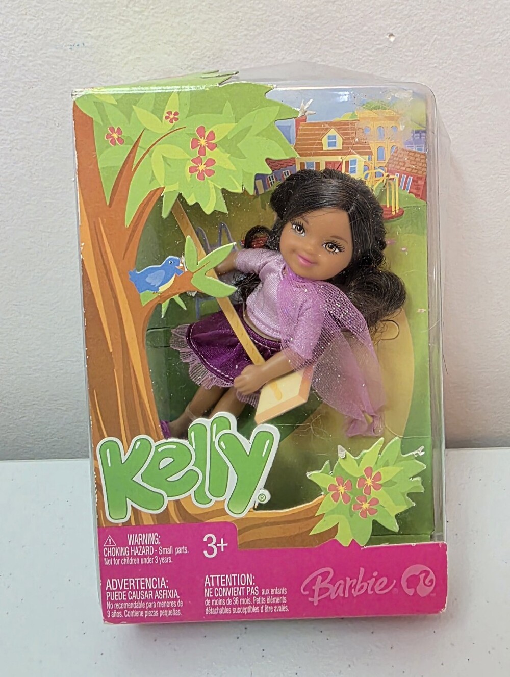 Mattel Barbie: Kelly & Friends Vintage Doll In A Swing With Purple Outfit NIB
